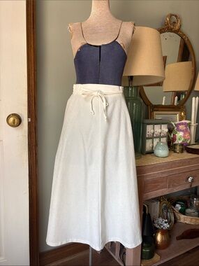 Vintage Cream A-Line Skirt